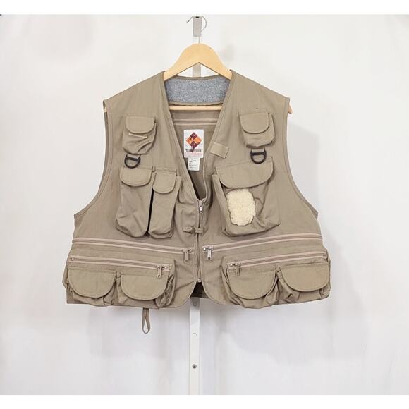 Columbia Other - Vintage 80s Vest Tan Fly Fishing Hunting Pockets Men's Size XL Columbia